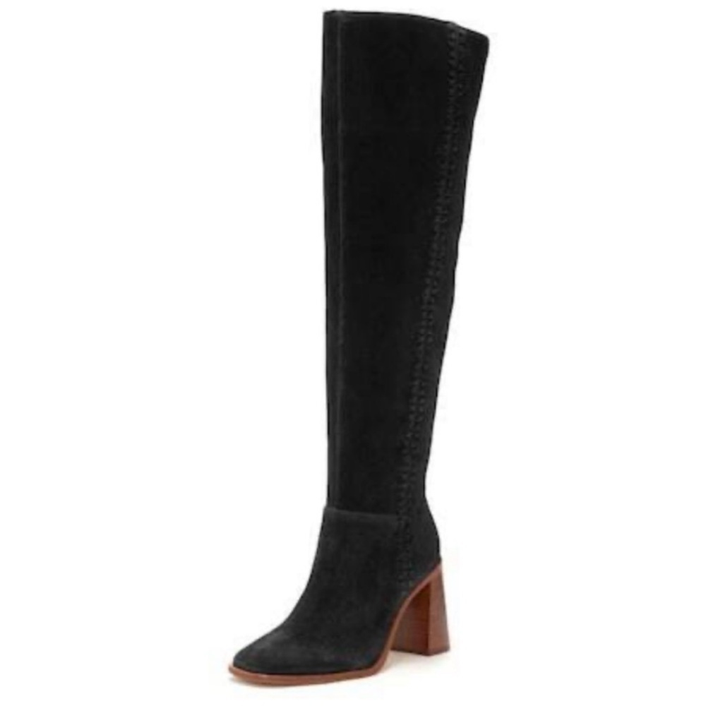 Vince Camuto Englea Black Suede Over the Knee Boots Size 8.5 NEW